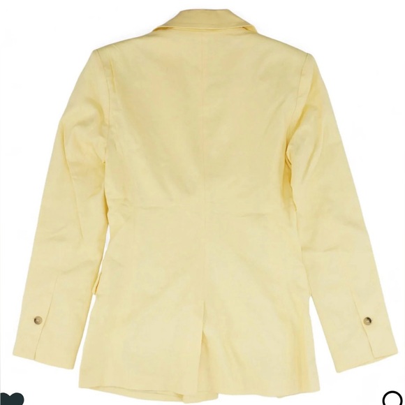 New with Tags JustFab Pale Yellow Double Breasted Women’s Blazer size S - Picture 5 of 5